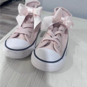 Converse Pink Kids Sneakers with Bows